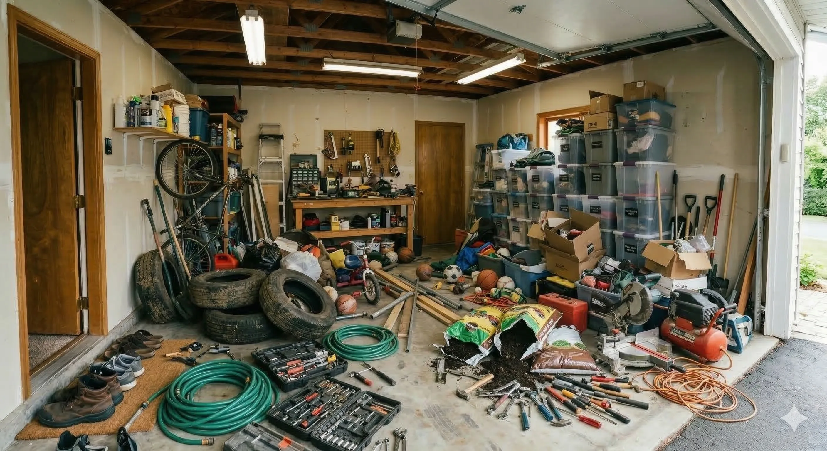 Garage before heavy organization service
