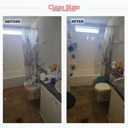 Bedroom reset before and after cleaning