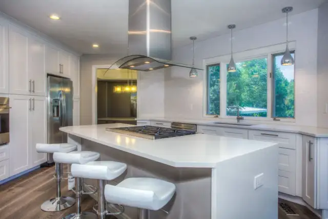Bright residential interior used for residential cleaning and organization